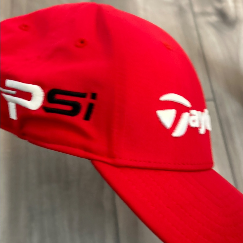 TaylorMade Cap Golf Hat M1 PSi Cap Red Adjustable EUC One Size Fits All - Picture 2 of 6